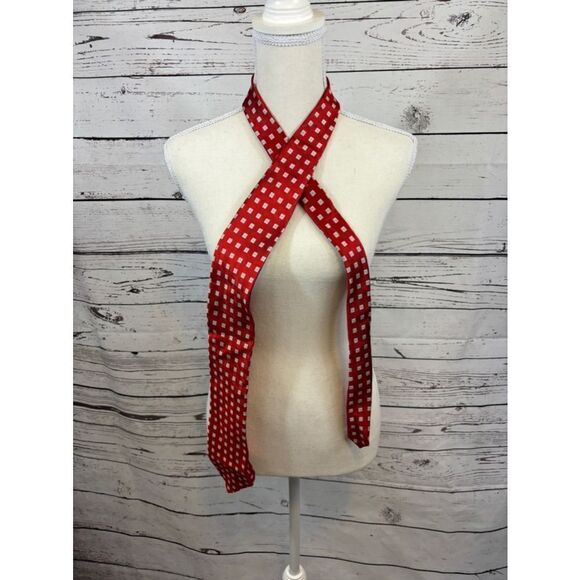 Men's Robert Talbot Red & White Tie One Size - Picture 1 of 3